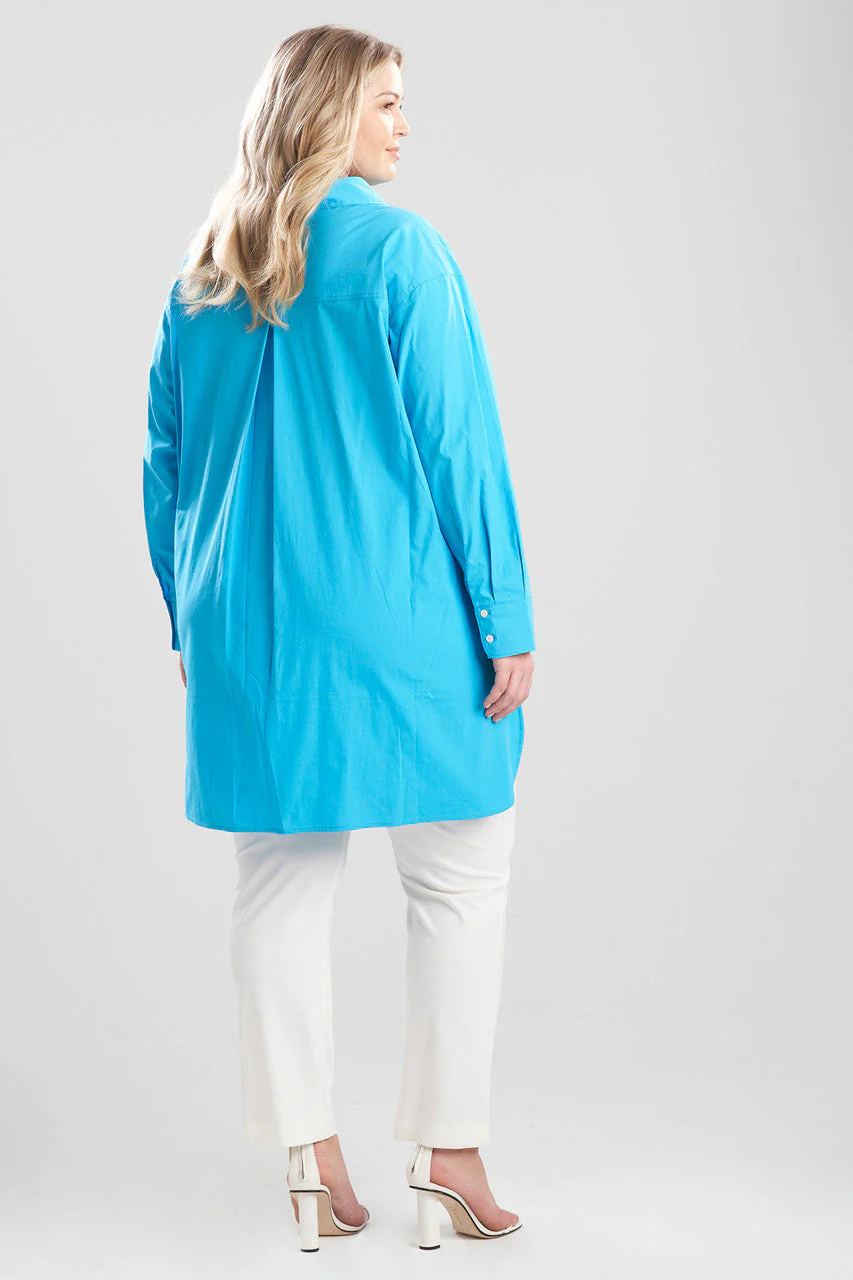 Cotton Poplin Oversized Half Placket Shirt - Image 5