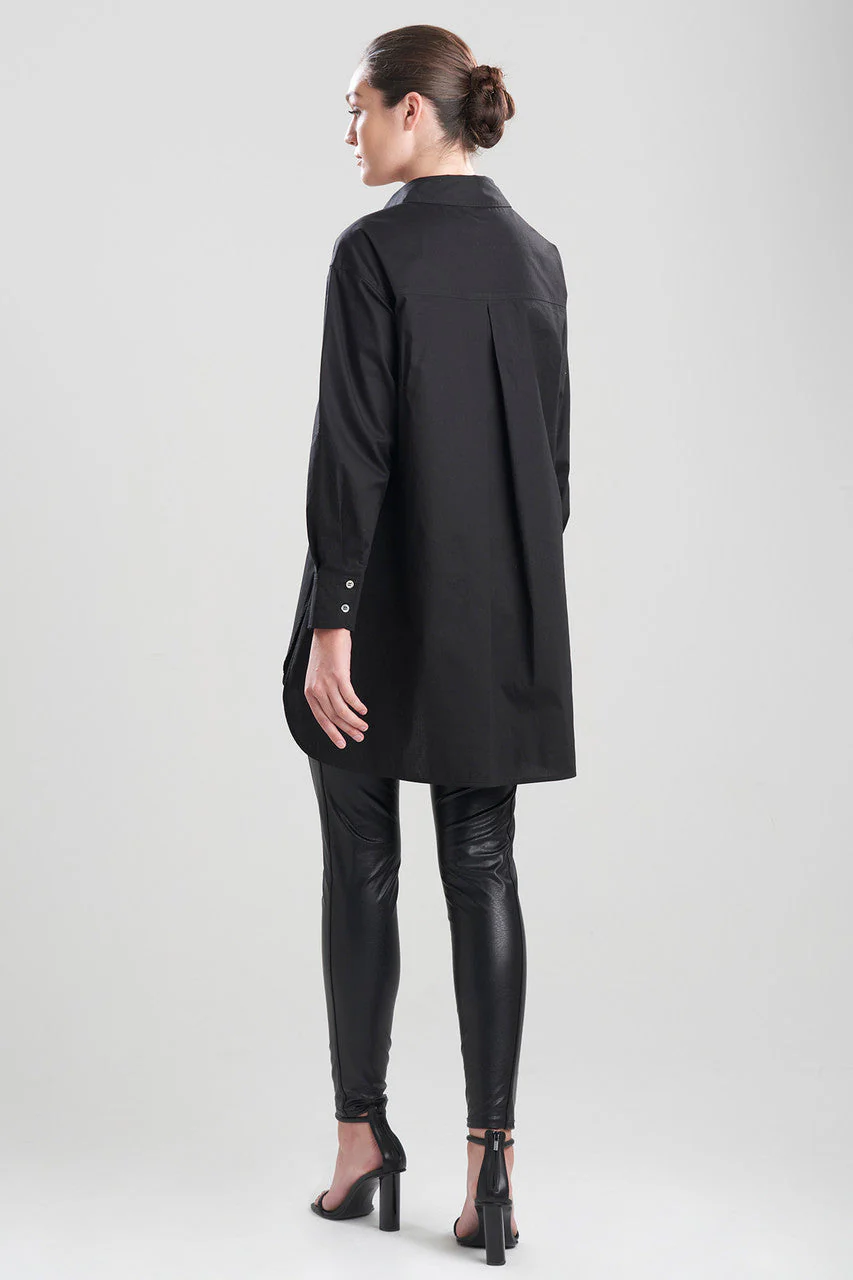 Cotton Poplin Oversized Half Placket Shirt - Image 2