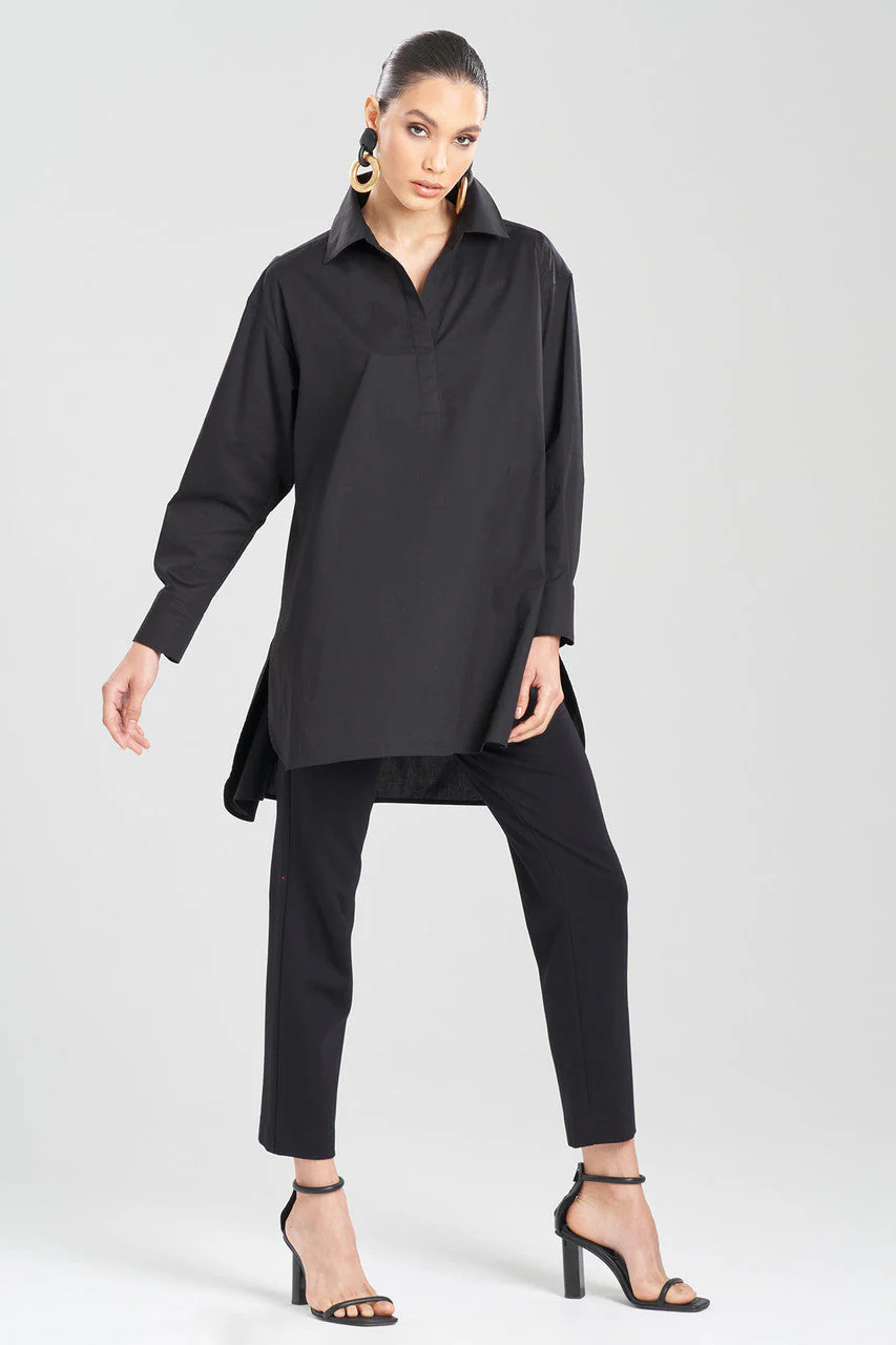Cotton Poplin Oversized Half Placket Shirt - Image 4