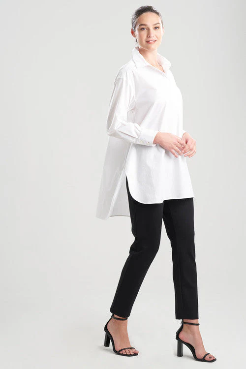 Cotton Poplin Oversized Half Placket Shirt