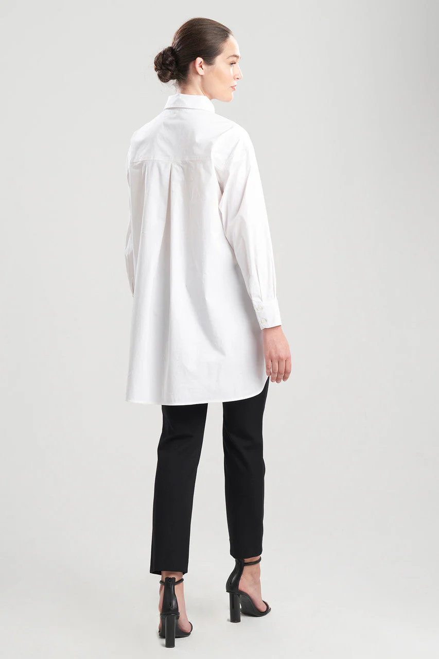 Cotton Poplin Oversized Half Placket Shirt - Image 2