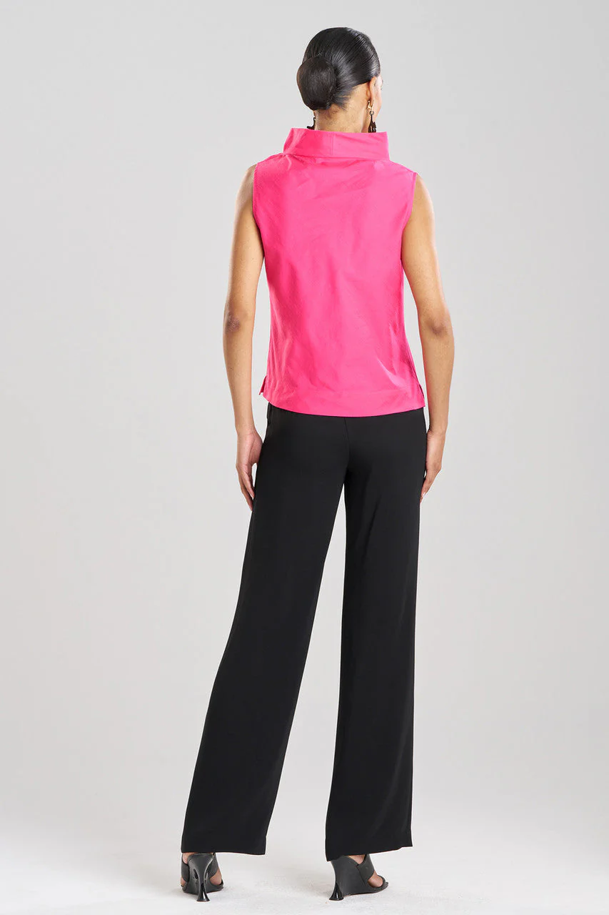 Cotton Silk Slub Crop Funnel Top - Image 2
