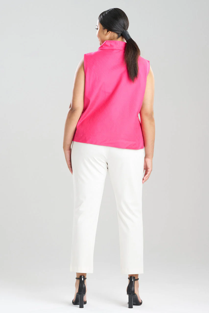 Cotton Silk Slub Crop Funnel Top - Image 4