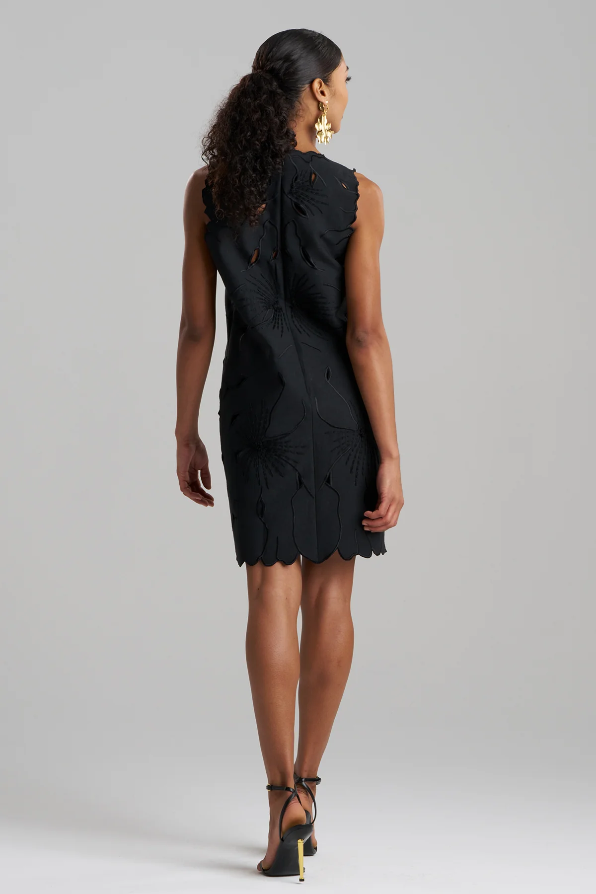 Couture Canvas Embellished Shift Dress - Image 3