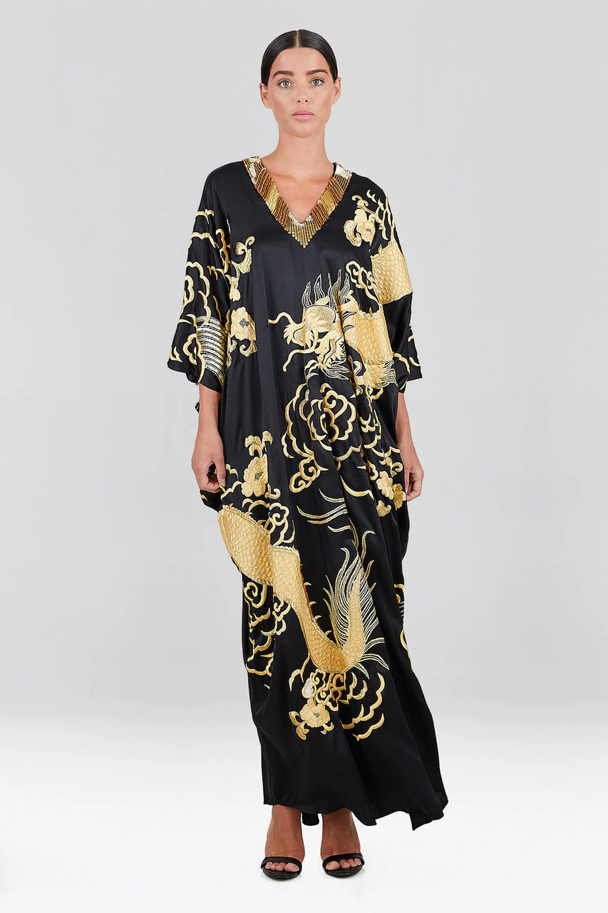 Couture Embroidered Dragon Caftan - Image 4