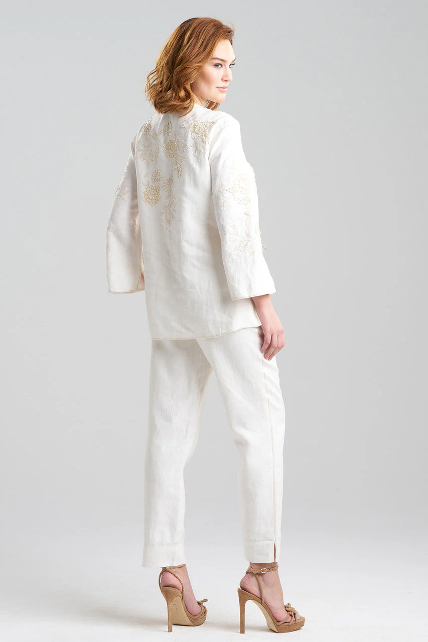 Couture Luxe Linen Embroidered Tunic - Image 2