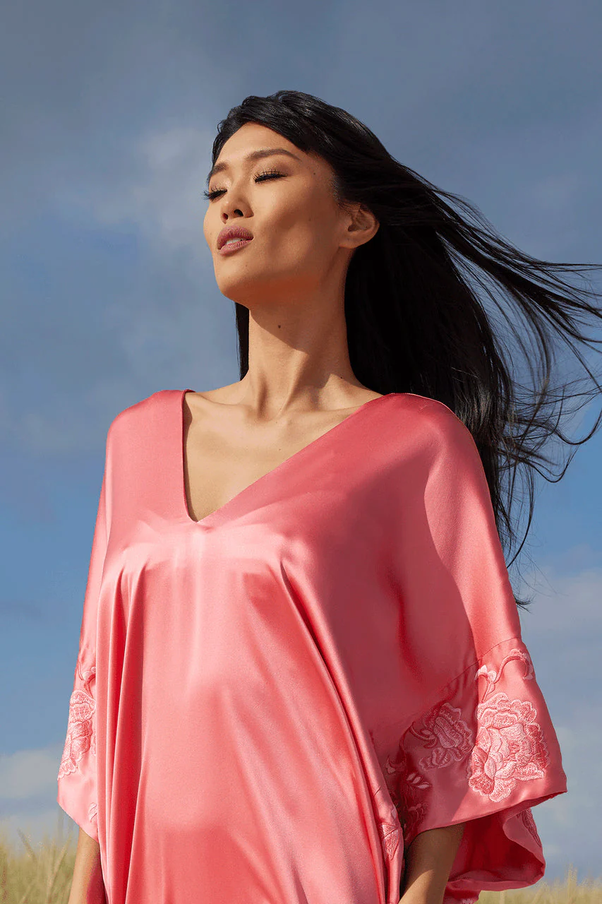 Couture Malaga Embroidered Silk Caftan - Image 4