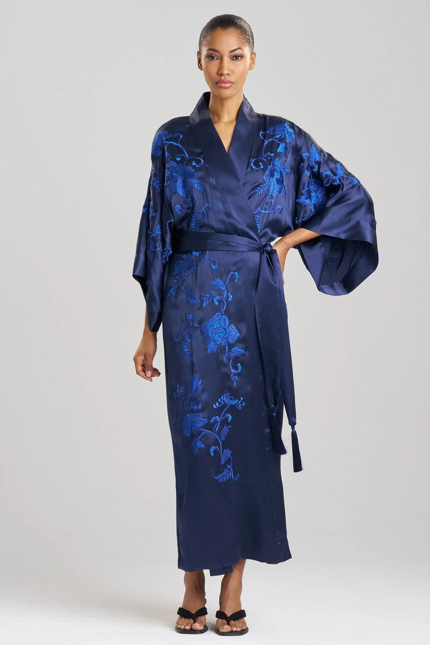 Couture Malaga Embroidered Silk Robe - Image 3