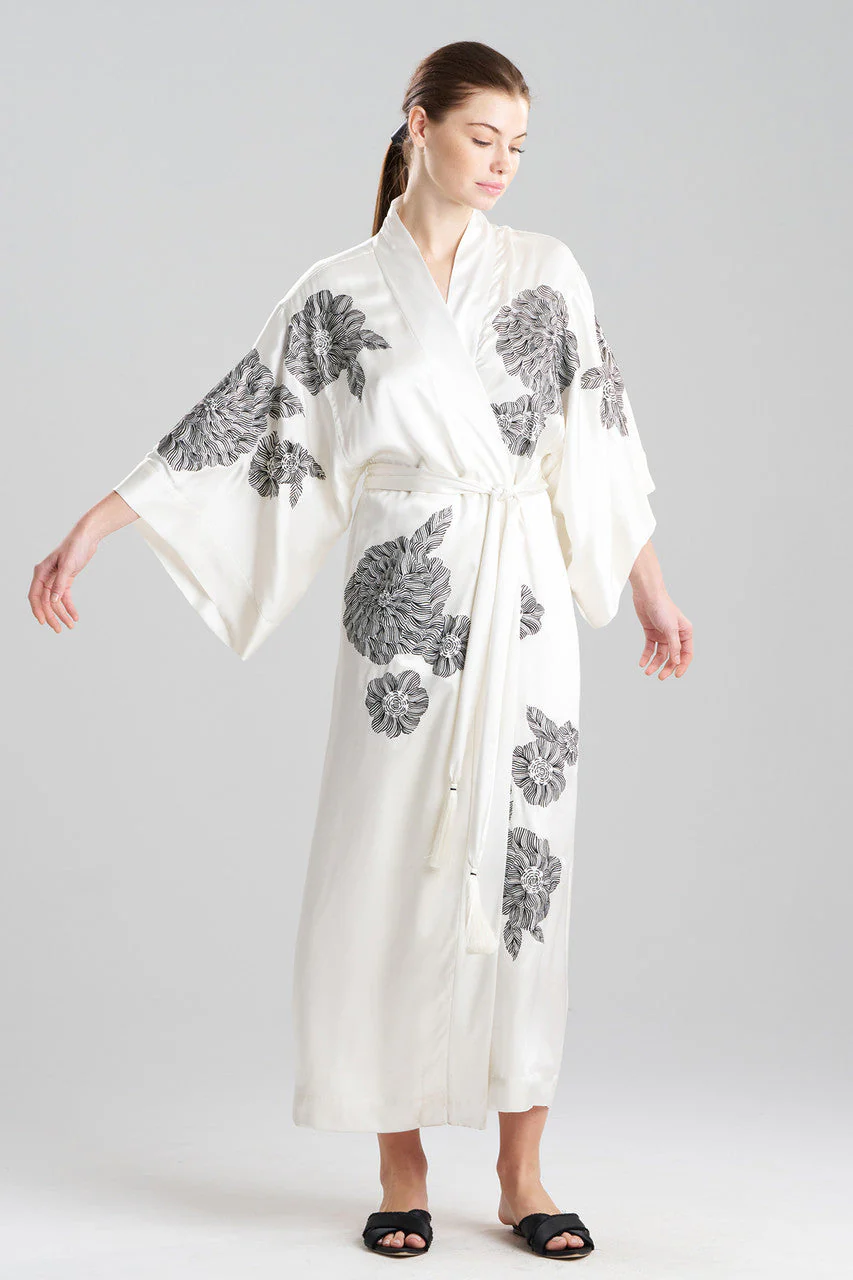 Couture Miyoshi Embroidered Silk Robe - Image 2