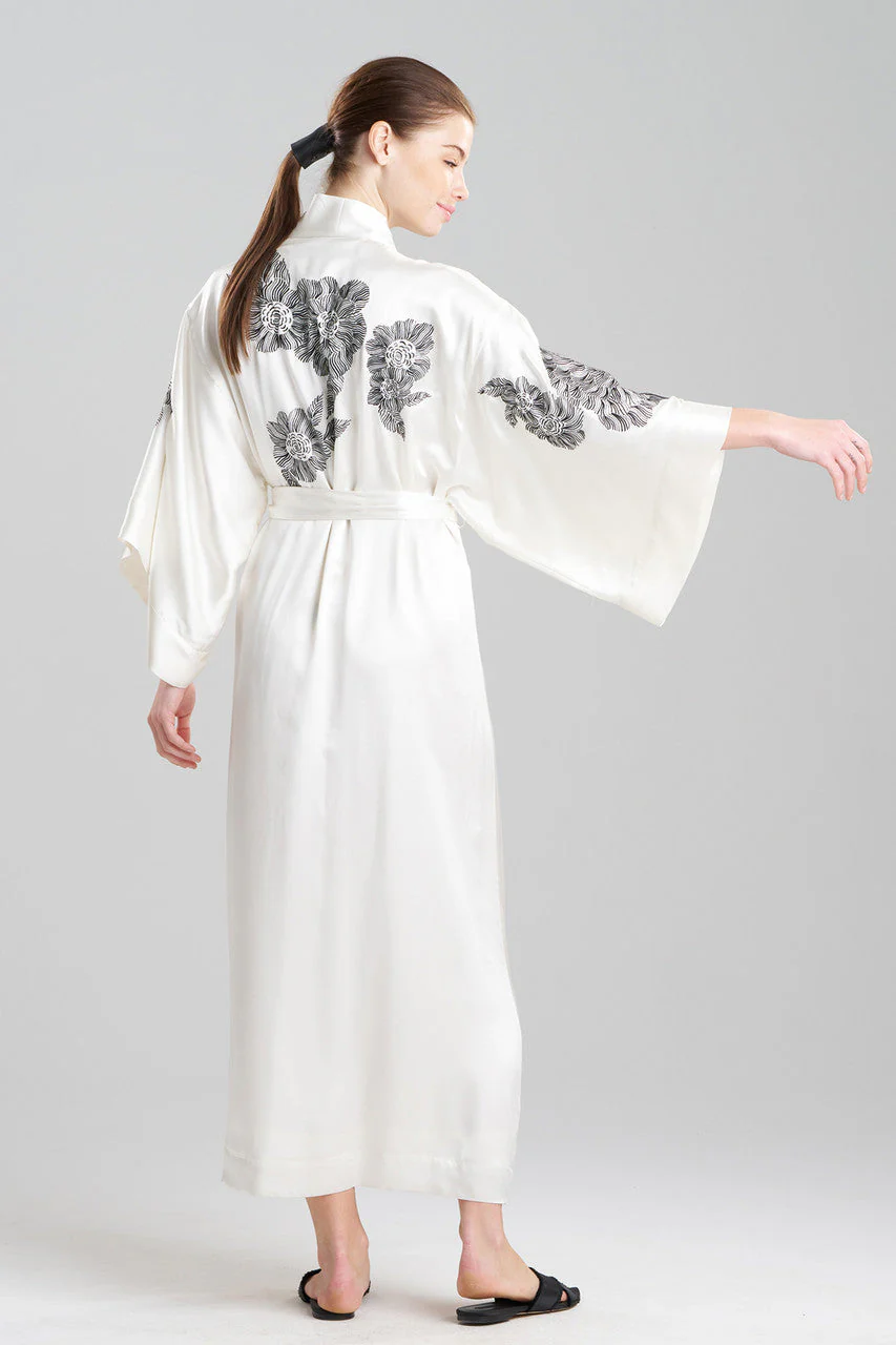 Couture Miyoshi Embroidered Silk Robe - Image 3