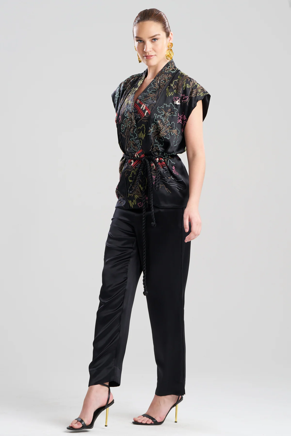 Couture Nara Multi Embroidered Silk Vest - Image 2