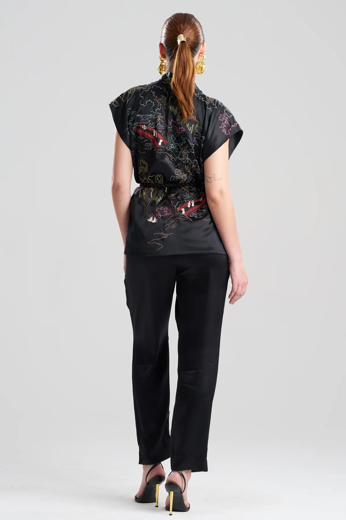 Couture Nara Multi Embroidered Silk Vest - Image 3