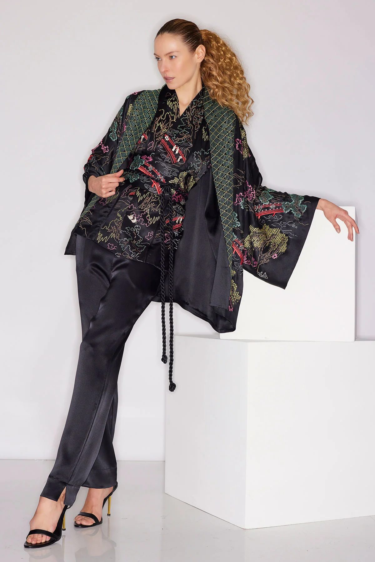 Couture Nara Multi Embroidered Silk Vest - Image 5