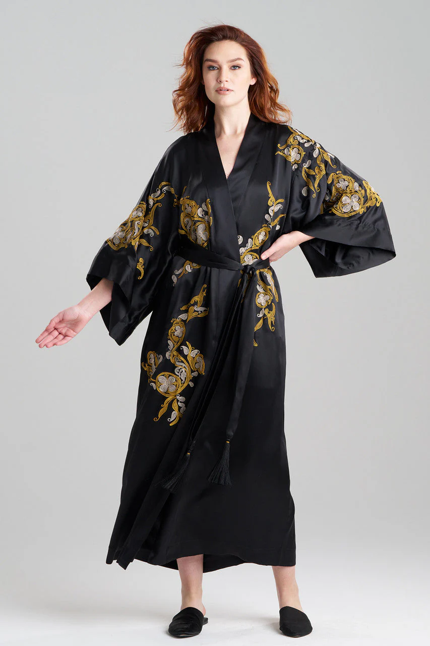 Couture Ottoman Embroidered Silk Robe - Image 2