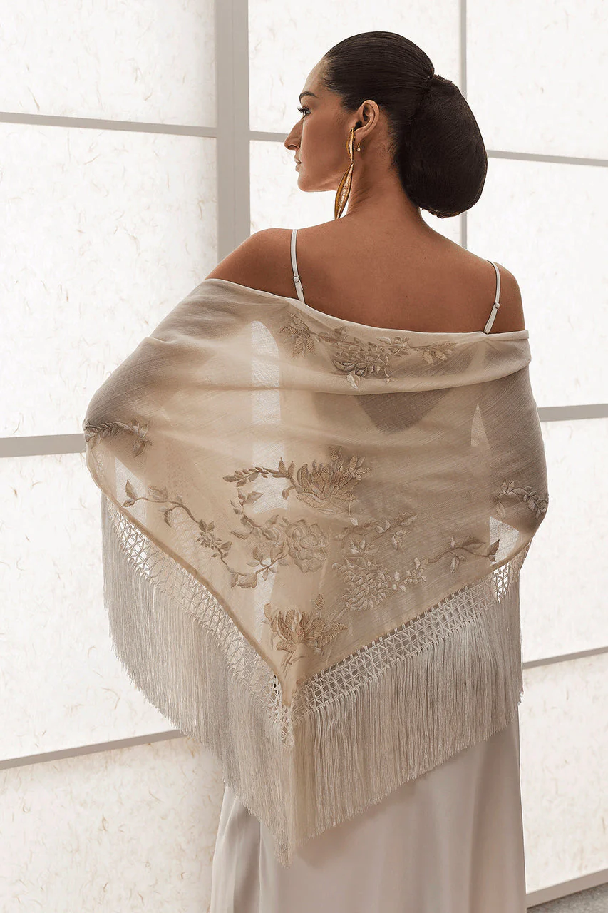 Couture Piña Embroidered Shawl - Image 3
