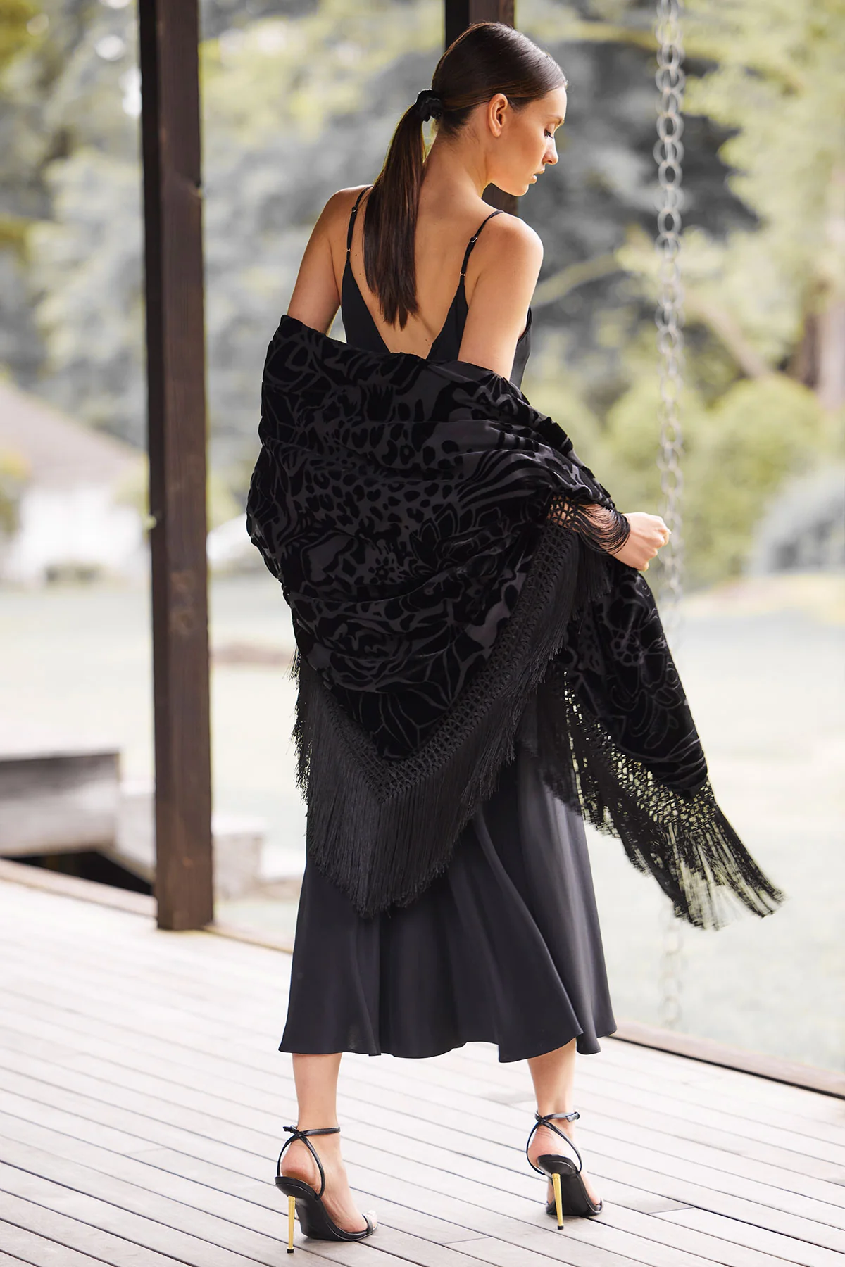 Couture Silk Crepe Gown - Image 3