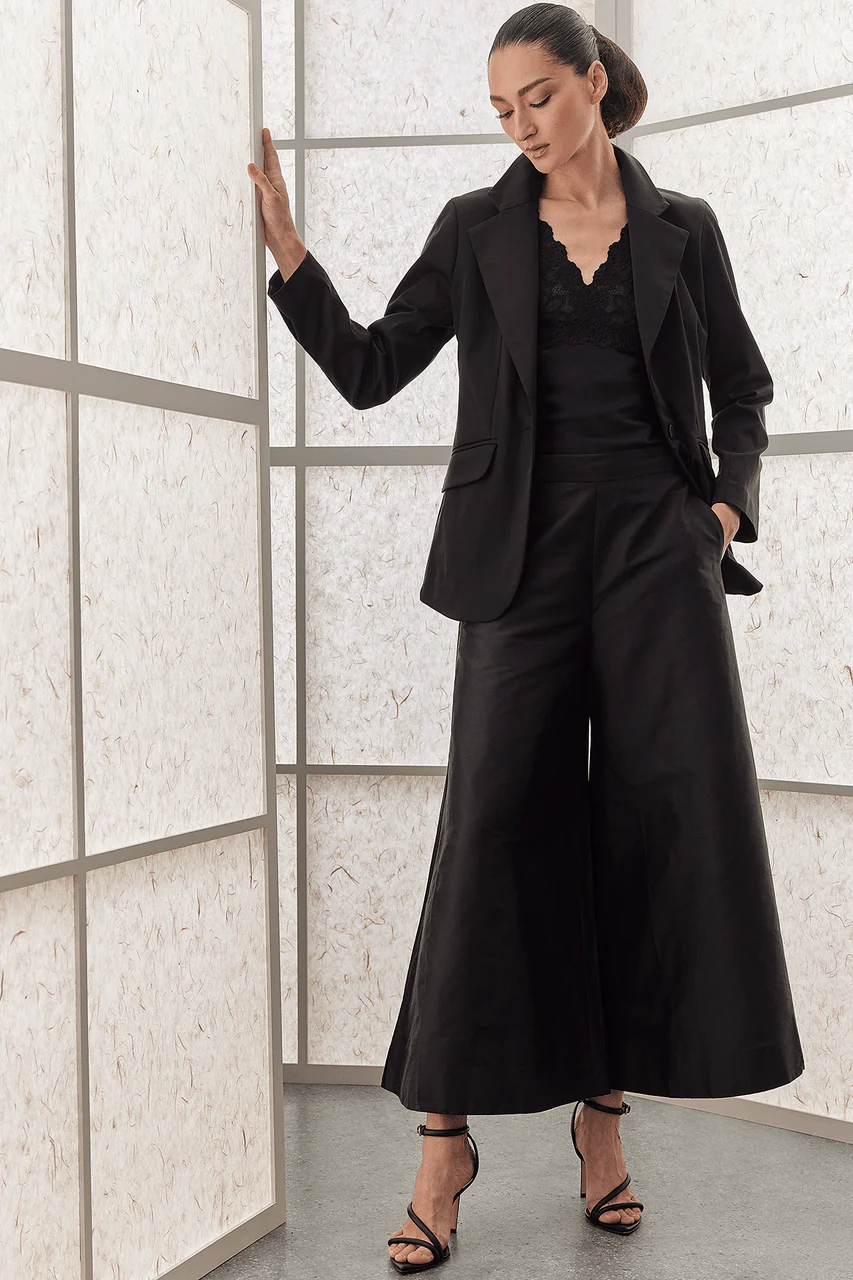 Couture Silk Crepe Palazzo Pants - Image 3