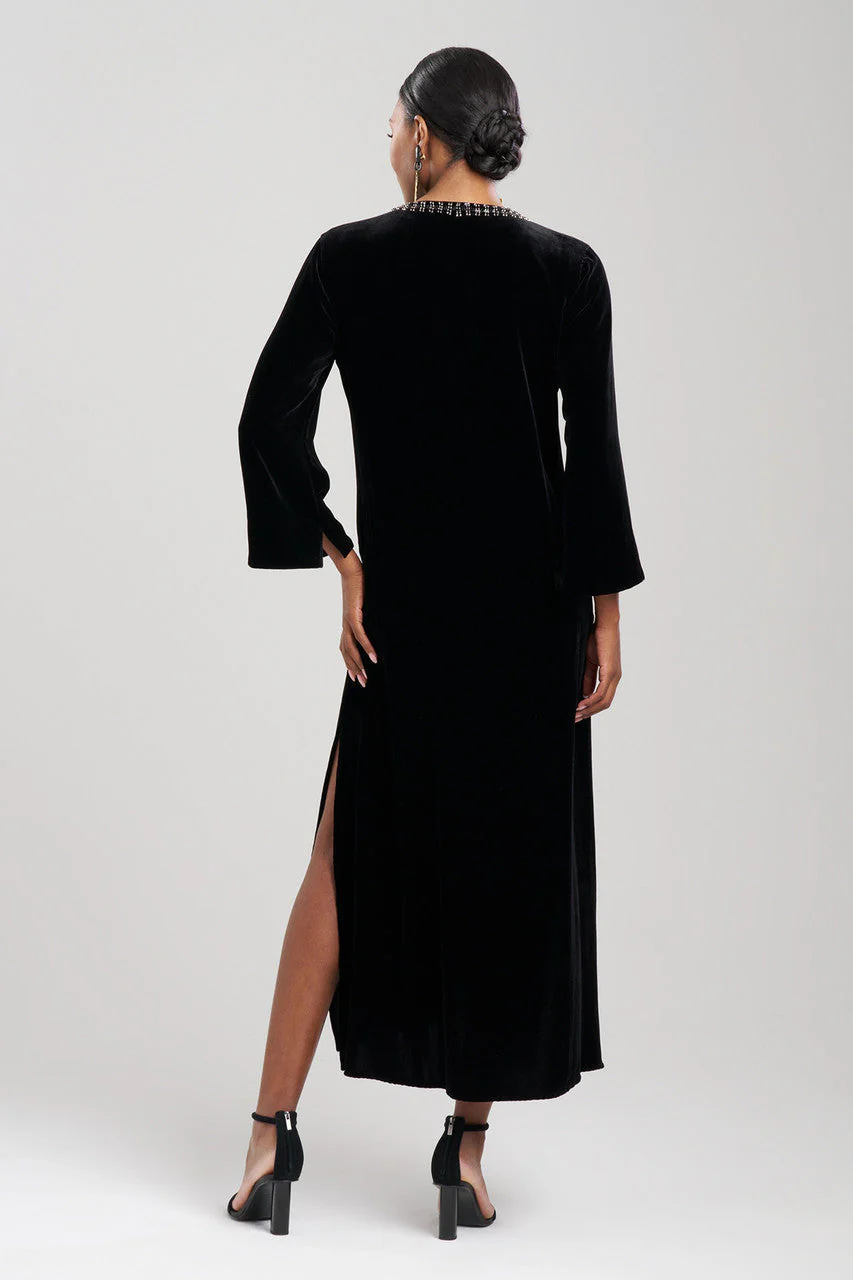 Couture Velvet Beaded Silk Caftan - Image 2
