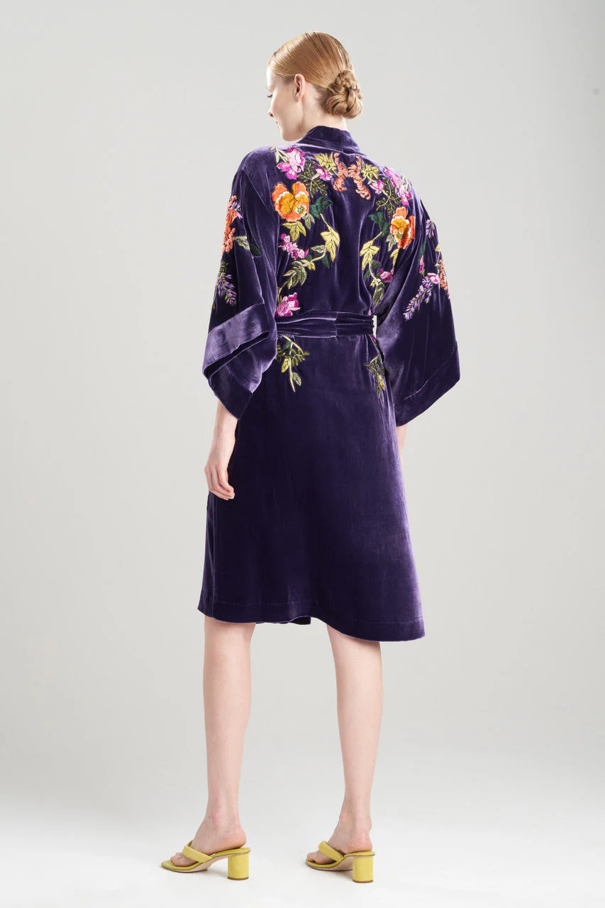 Couture Velvet Embellished Short Robe - Image 2