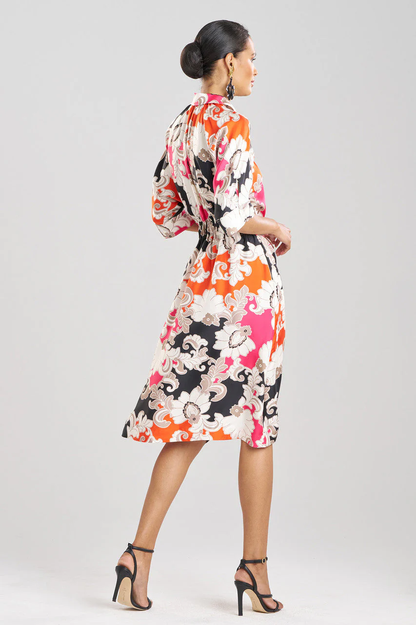 Cressida Printed Silk Twill Belted Shirtdress - Image 2