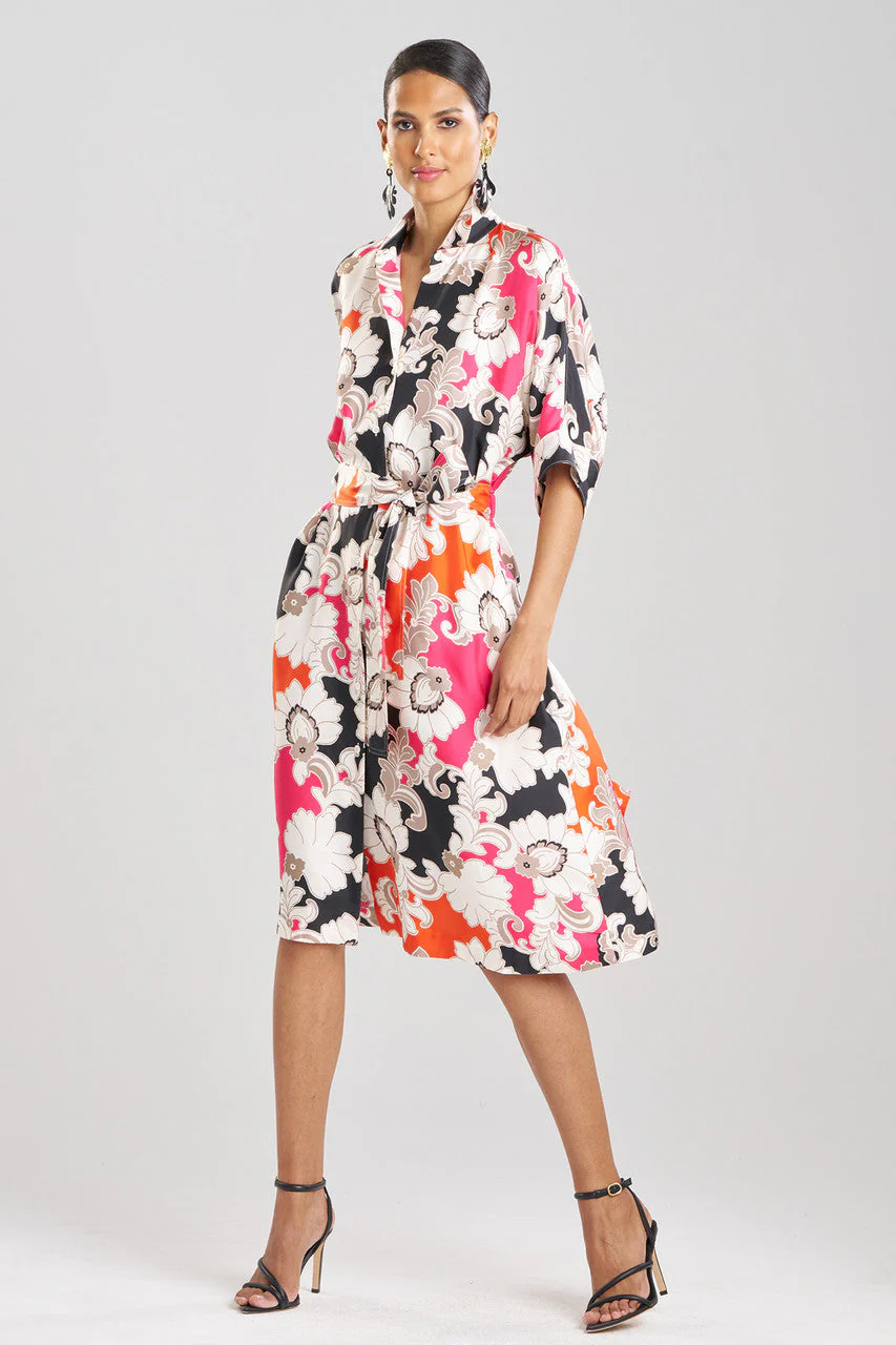 Cressida Printed Silk Twill Belted Shirtdress - Image 3