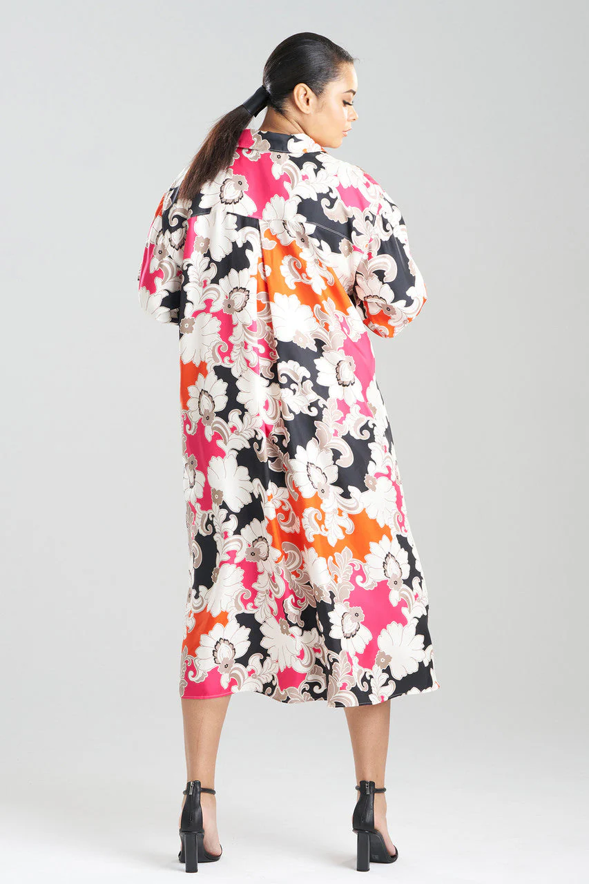 Cressida Printed Silk Twill Oversized Shirtdress - Image 4