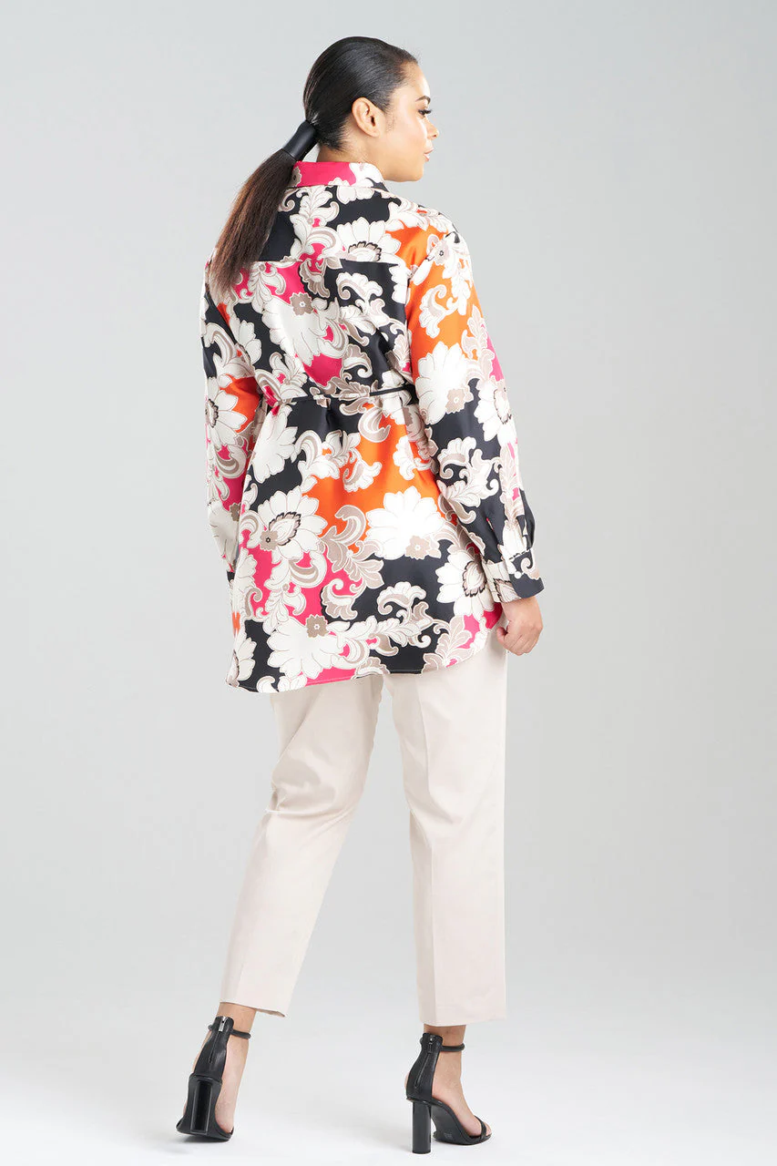 Cressida Printed Silk Twill Tunic Shirt - Image 5