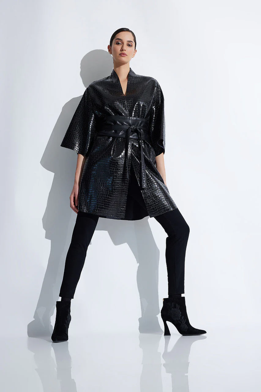 Croc Vegan Leather Kimono Topper - Image 7