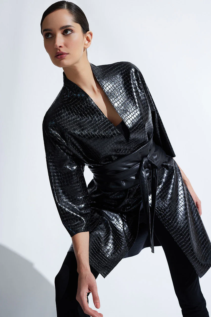 Croc Vegan Leather Kimono Topper - Image 8
