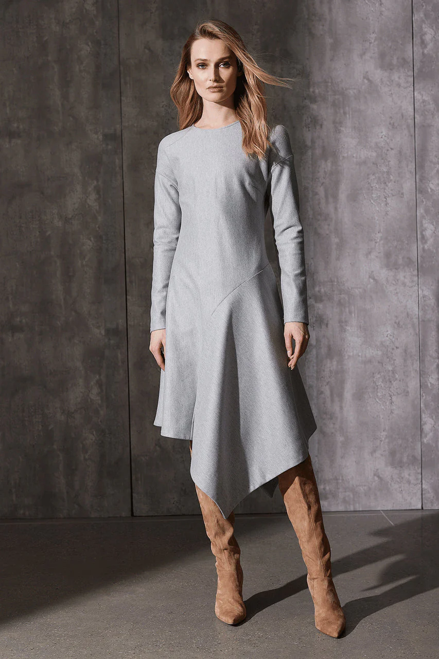 Double Jersey Asymmetric Dress - Image 3