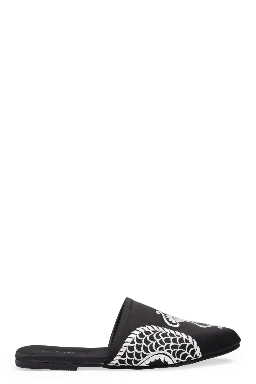 Dragon Embroidered Luxe Charmeuse Slide - Image 2