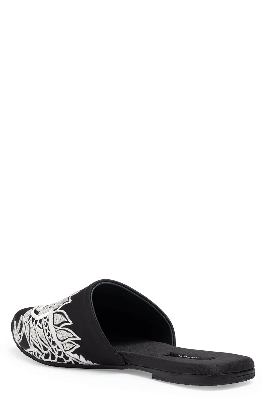 Dragon Embroidered Luxe Charmeuse Slide - Image 3