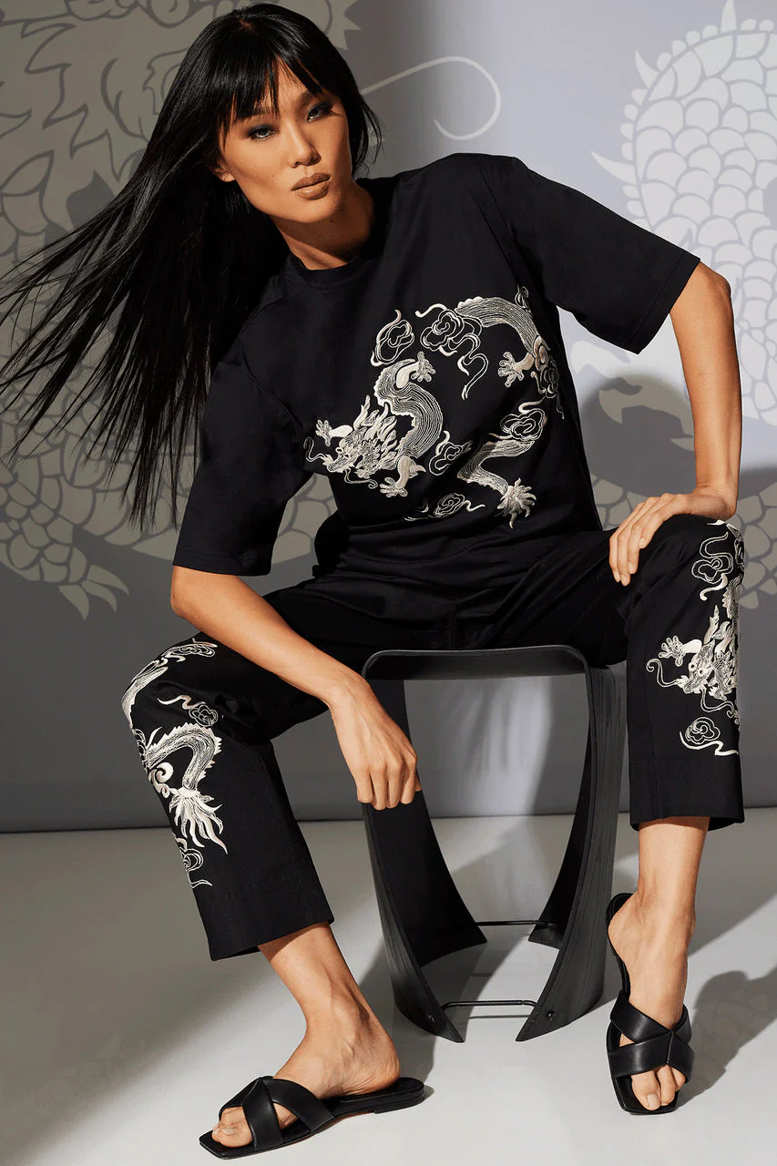 Dragon Techno Poplin Embroidered Unisex Pants - Image 6