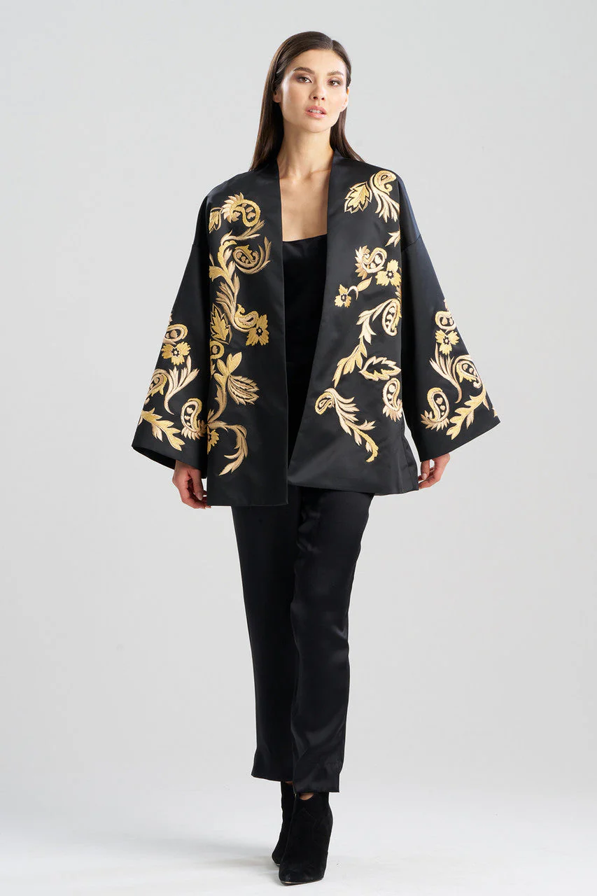 Duchess Satin Embroidered Coat - Image 2