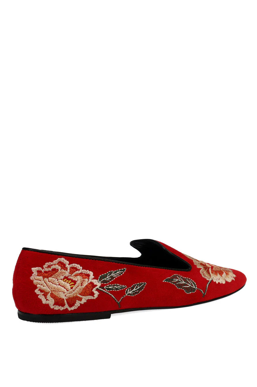 Edda Suede Embroidered Loafer - Image 3