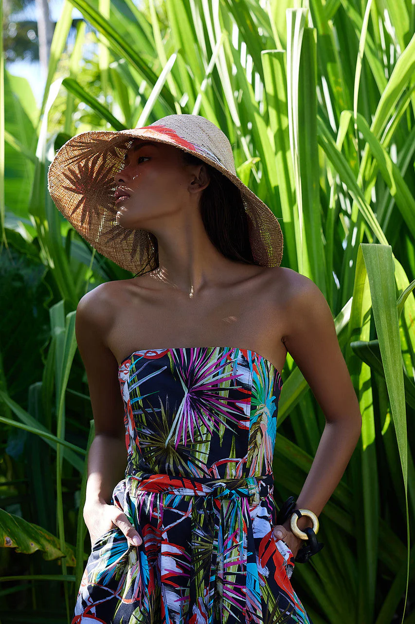 El Nido Cotton Poplin Belted Romper - Image 3