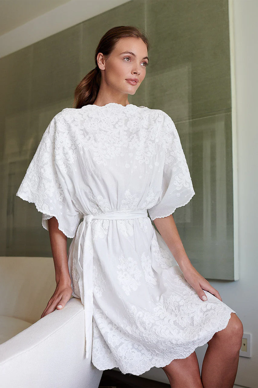 Embroidered Voile Dress - Image 3