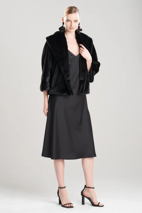 Faux Fur Shawl Coat - Image 7