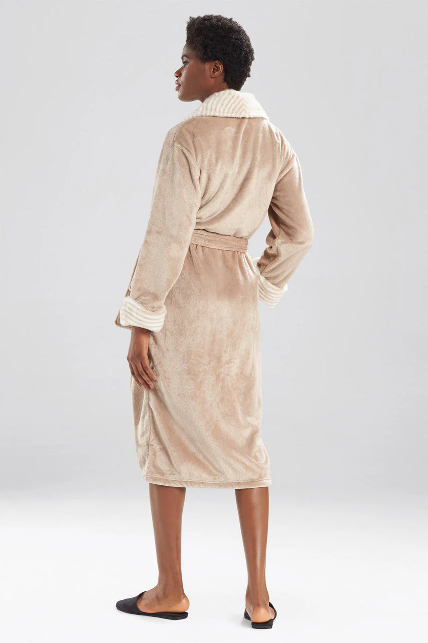 Faux Fur Trim Robe - Image 2
