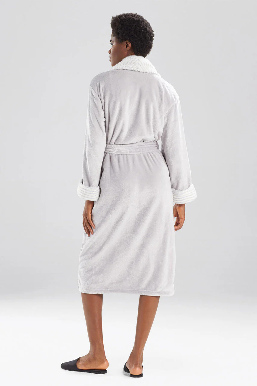 Faux Fur Trim Robe - Image 2