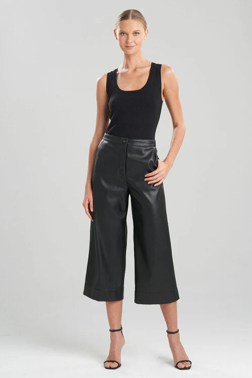 Faux Lambskin Crop Pants - Image 10