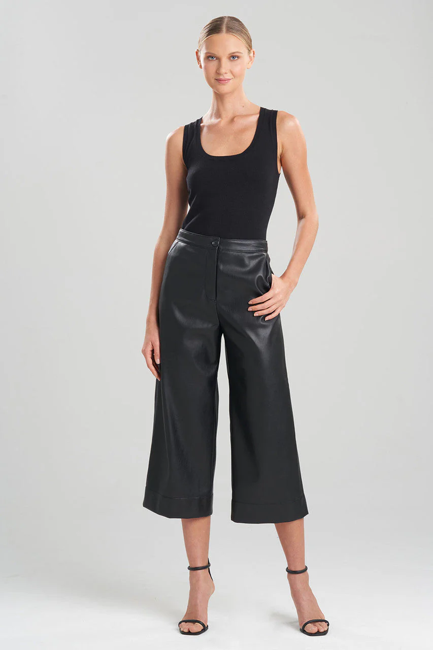 Faux Lambskin Crop Pants - Image 2