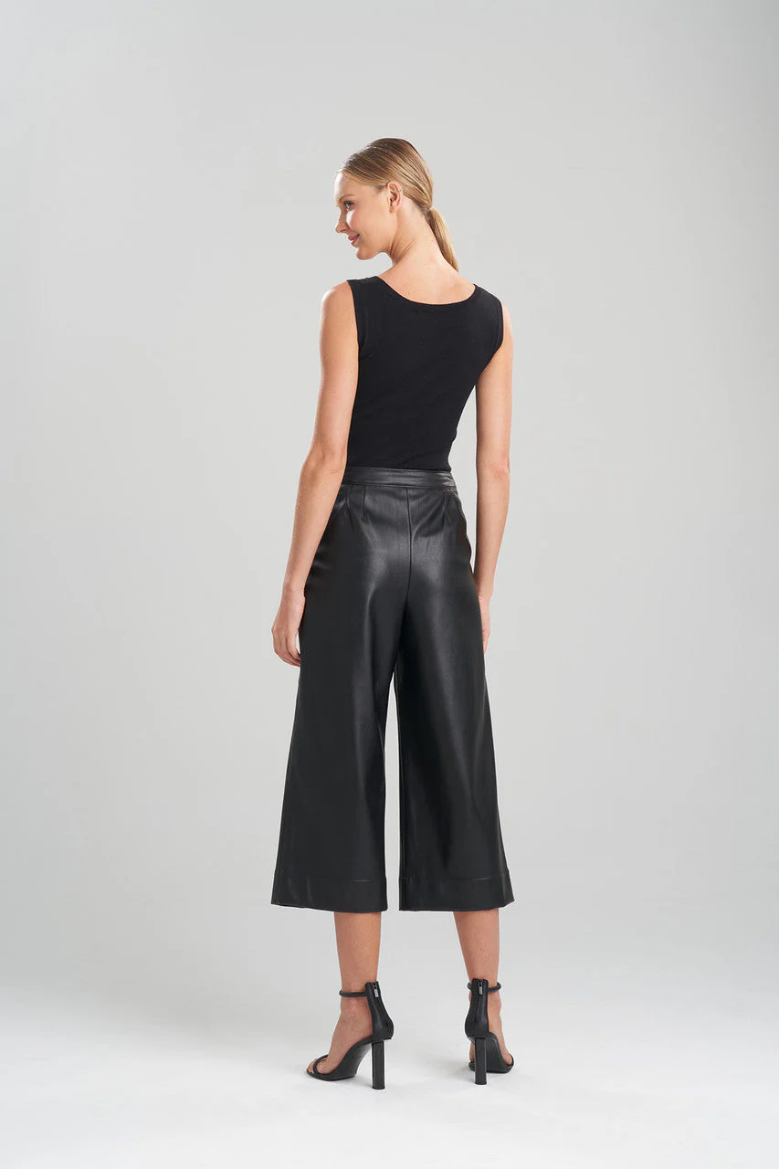 Faux Lambskin Crop Pants - Image 3