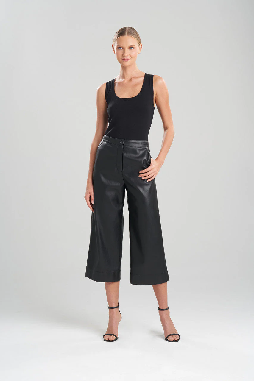 Faux Lambskin Crop Pants - Image 4
