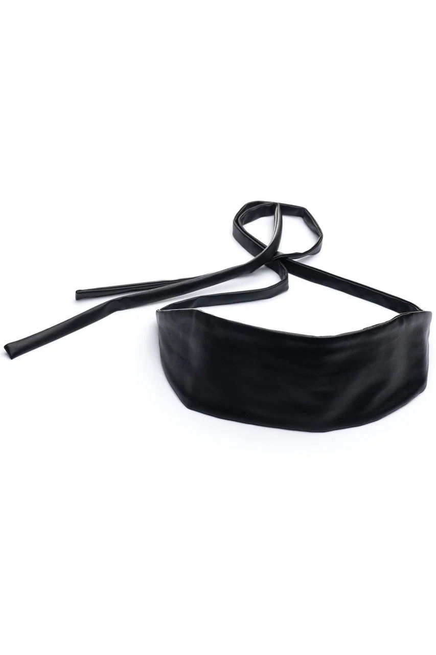 Faux Lambskin Obi Belt - Image 3
