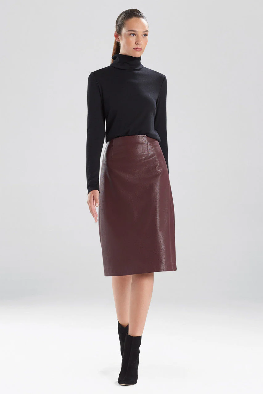Faux Leather Midi Skirt - Image 2