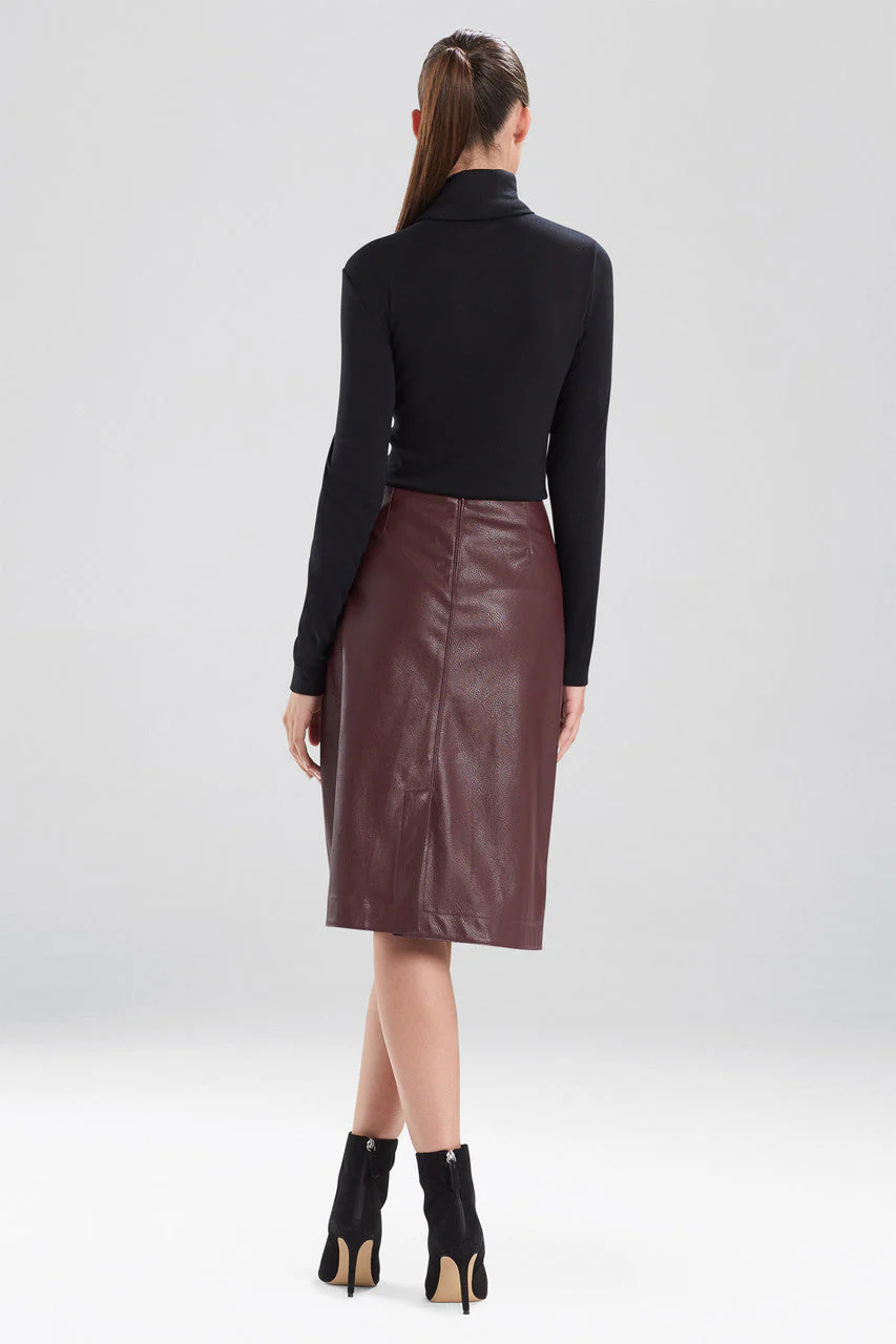 Faux Leather Midi Skirt - Image 3