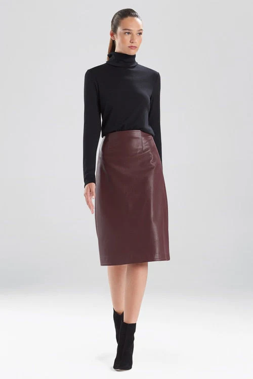 Faux Leather Midi Skirt - Image 7