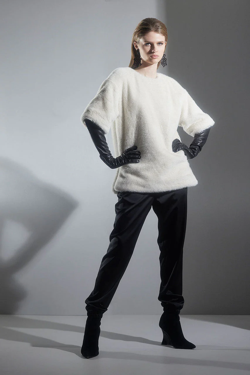 Faux Mink T-Shirt Top - Image 4