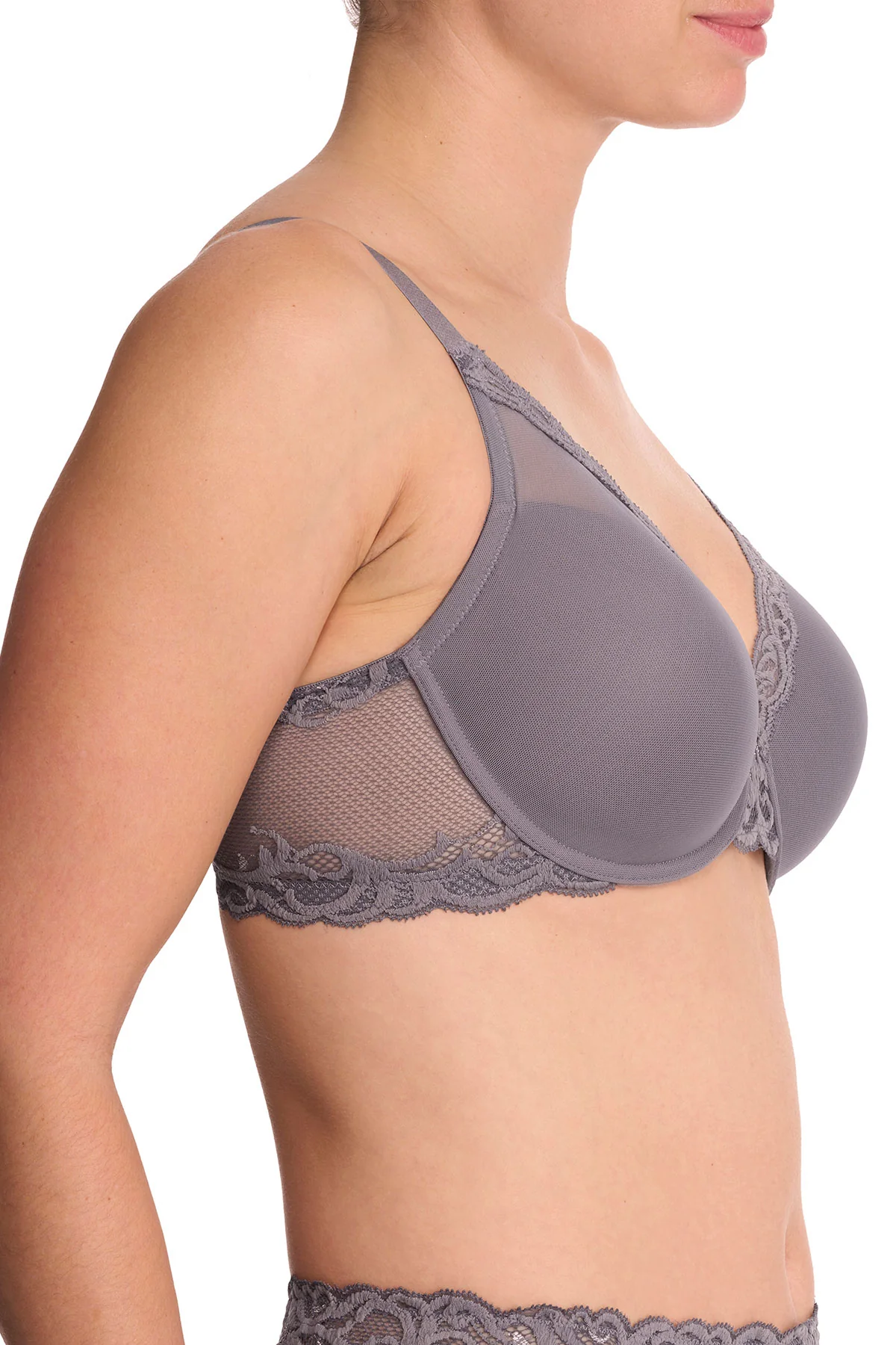 Feathers Full Figure Contour Underwire Bra - Image 3